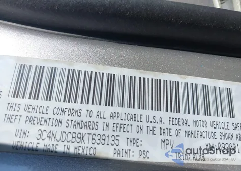 2019 Jeep Compass Limited 4X4 from USA, damaged, VIN 3C4NJDCB9KT639135